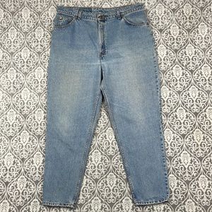 vintage levi's 950 jeans orange tab blue high waist made in usa women's plus